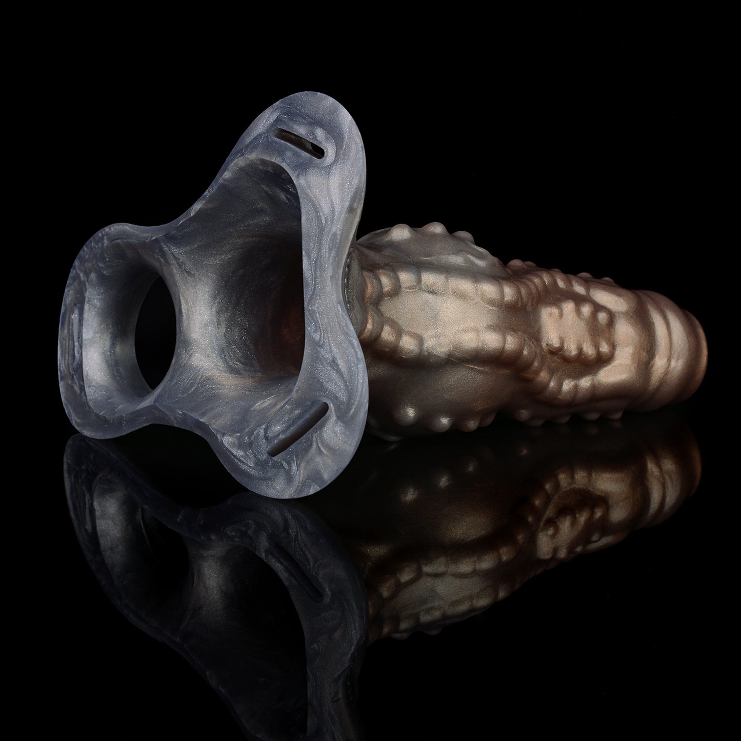 Quer Verlaufender Ringkamm Monster Penissleeve – Penis Extender für Männer Die Intensive Fantasie Erleben Wollen