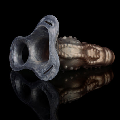 Quer Verlaufender Ringkamm Monster Penissleeve – Penis Extender für Männer Die Intensive Fantasie Erleben Wollen