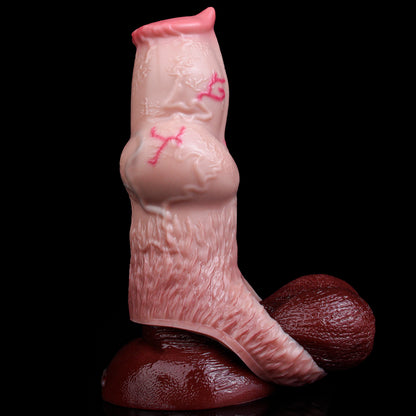 Realistische Penishülle in Hunde-Design aus weichem Silikon – Hautfarbenes Penis Sleeve für besondere Momente
