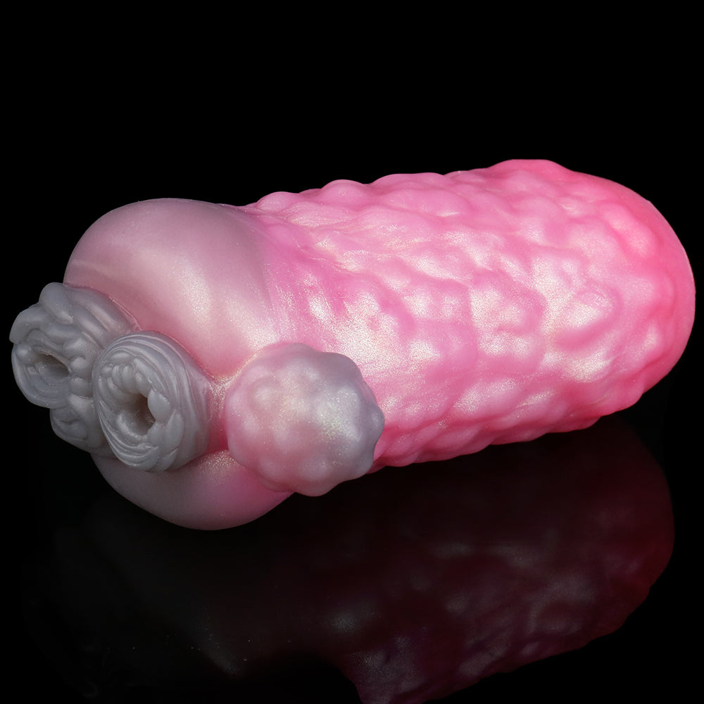 Fantasy Schaf Masturbator in Perlglanz-Pink – Dual-Kanal & Platin-Silikon für Magische Höhepunkte