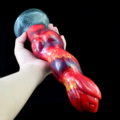 Convex and concave silicone dildos - with a spiral flower head and clearly structured segmentation for targeted G-spot and P-spot stimulation