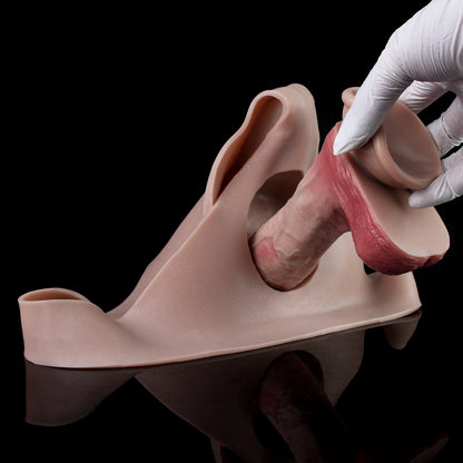 Single-Side Vein Sleeve Smoothing & Powerful – Raised Vein Penis Sleeve with Single Main Vein and Silicone Slip