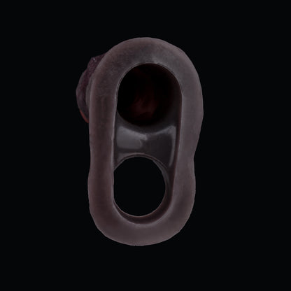 Deep Violet Black & Collectible Penis Sleeve – Sleeve with Flared Base, Single Main Vein