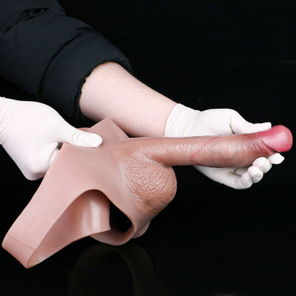 Strapless Silicone Realistic Penis Sleeve – Butterfly Base & Harness-Free | SilikonLust