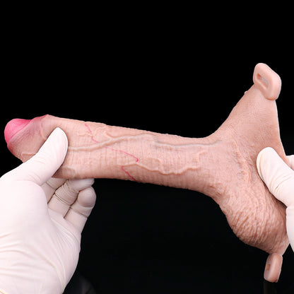Hyper-Realistic Penis Extension Sleeve Oval - Micropenis Circumcised Penis Sleeve Annular Elevation