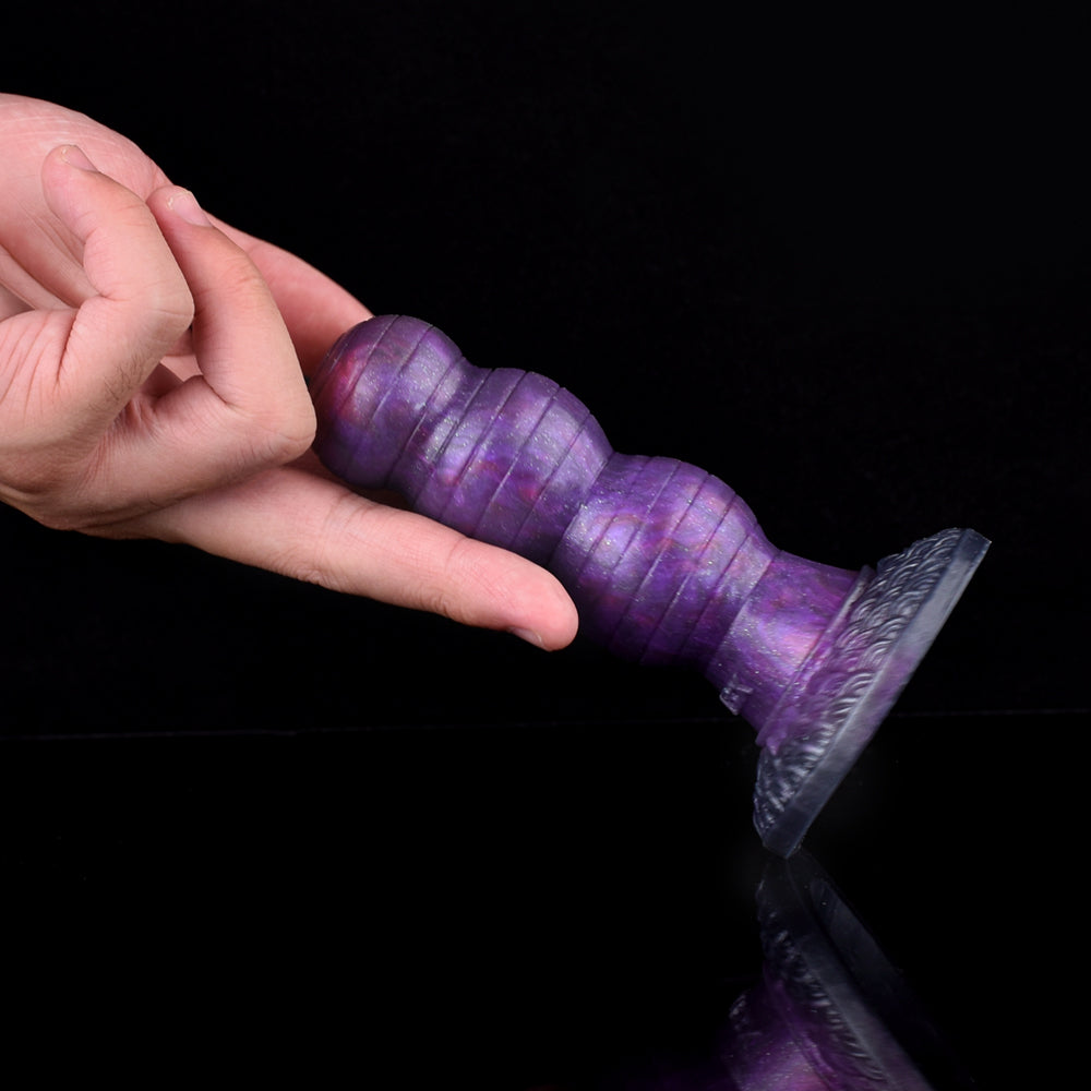 Segmented Beaded Dildo with Three-Stage Expansion & Resistance Release Cycle – Secure Suction Cup for Solo Play