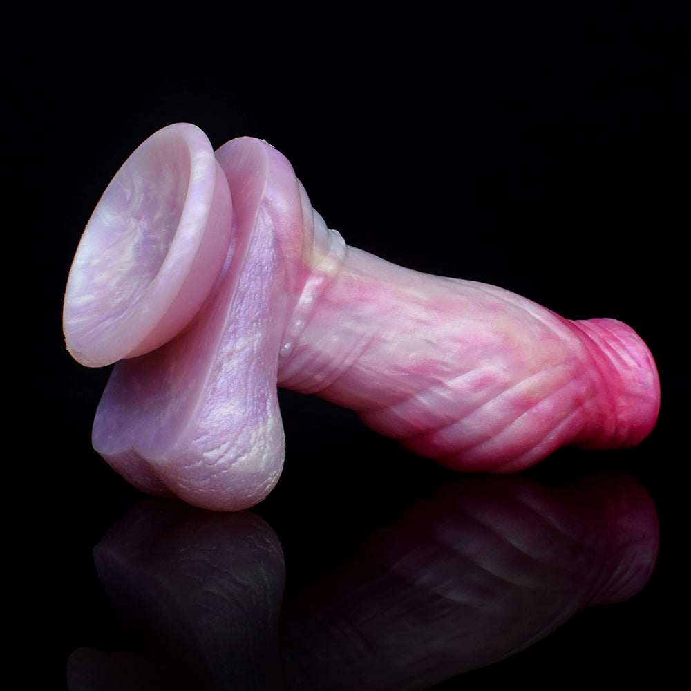 Ethereal Fantasy Silikon Dildo - Tone Swirl Design für visuelle Ästhetik und immersive sinnliche Erfahrung