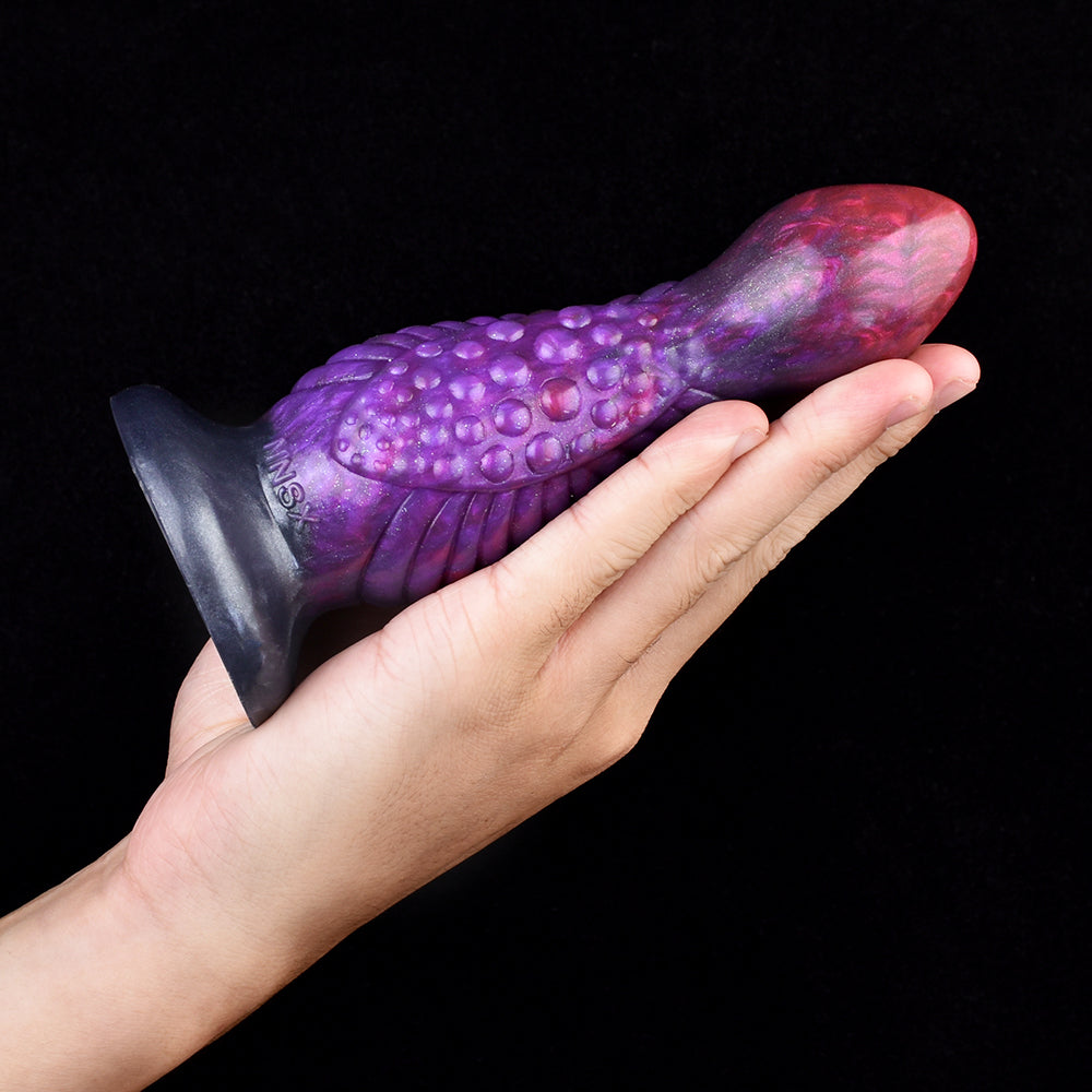 Fantastic Alien Dildo in Nebula Violet – Silicone Beast Wand with Teardrop Apex