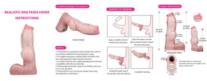 Open Penis Cover with Continuous Channel Made of Liquid Silicone – Stretchable Silicone Sleeve Open for Maximum Flexibility