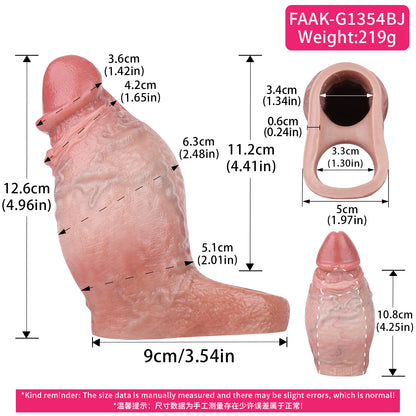 Penis Sleeve für Paarzeit – Realistische Platin-Silikon-Hülle mit Venen und Basisring
