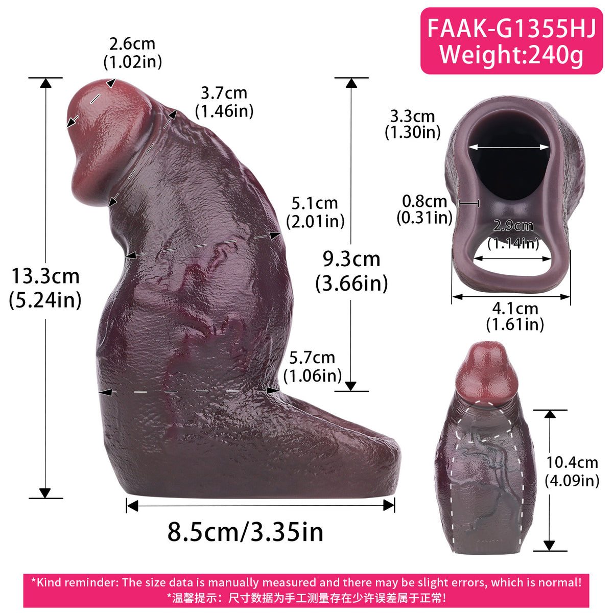 Penis Sleeve – Aufwärts geformte Silikon-Penishülle für intime Zweisamkeit