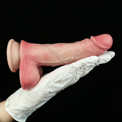 Realistic Dildo with Suction Cup | Platinum Liquid Silicone | Dual Layer