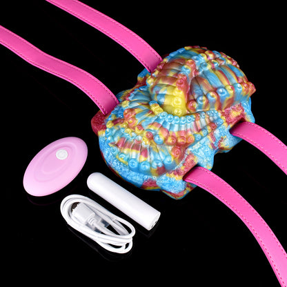 Octopus Sucker Grinder | Platinum Silicone Wearable Grinder with Saugnapf-Roehren-Matrix & Spiral-Rippen