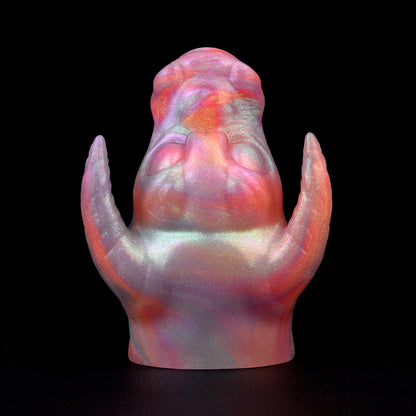 Bull Head Fantasy Gagball – Minotaurus Silikon Mundknebel mit Symmetrischen Stierhörnern und Atemkanal