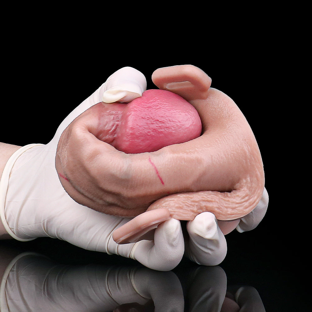 Hollow Silicone Penis Sleeve - Thickening Penis Sleeve Penis Extender Root Constriction Ring Foreskin Fold Maximum Widening