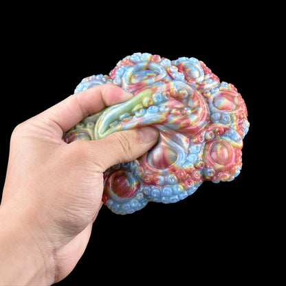 Octopus Grinder Sex Toy | Platinum Silicone Sexually Grinding Pad with Tentacle Sucker Landscape & Tie-Dye