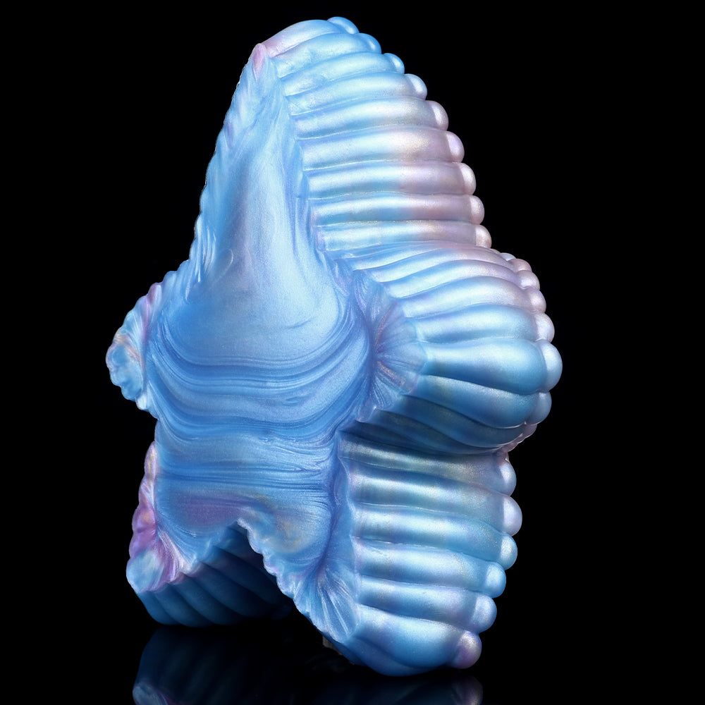 Deep-Sea Starfish Masturbator: Bioluminescent Silicone Sex Toy for Intense Solo Moments in Bed