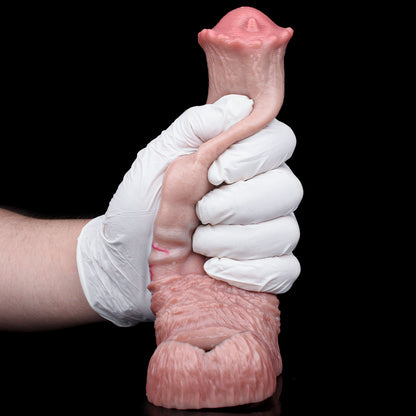 Premium Silicone Masturbator Snug Fit - Realistic Closed Sleeve with Petal-Shaped Glans and Body Heat Sync