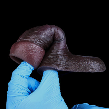 Obsidian Realistischer Penis Sleeve mit Hodenring – Premium Penis-Manschette für Verdickung & Maximale Ausdauer