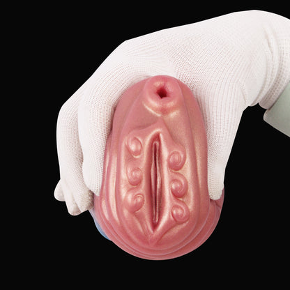 Organic Dual Channel Masturbator – Alien Fantasy Stroker made of Platinum Silicone with Two Entry Channels for Intense Solo Stimulation