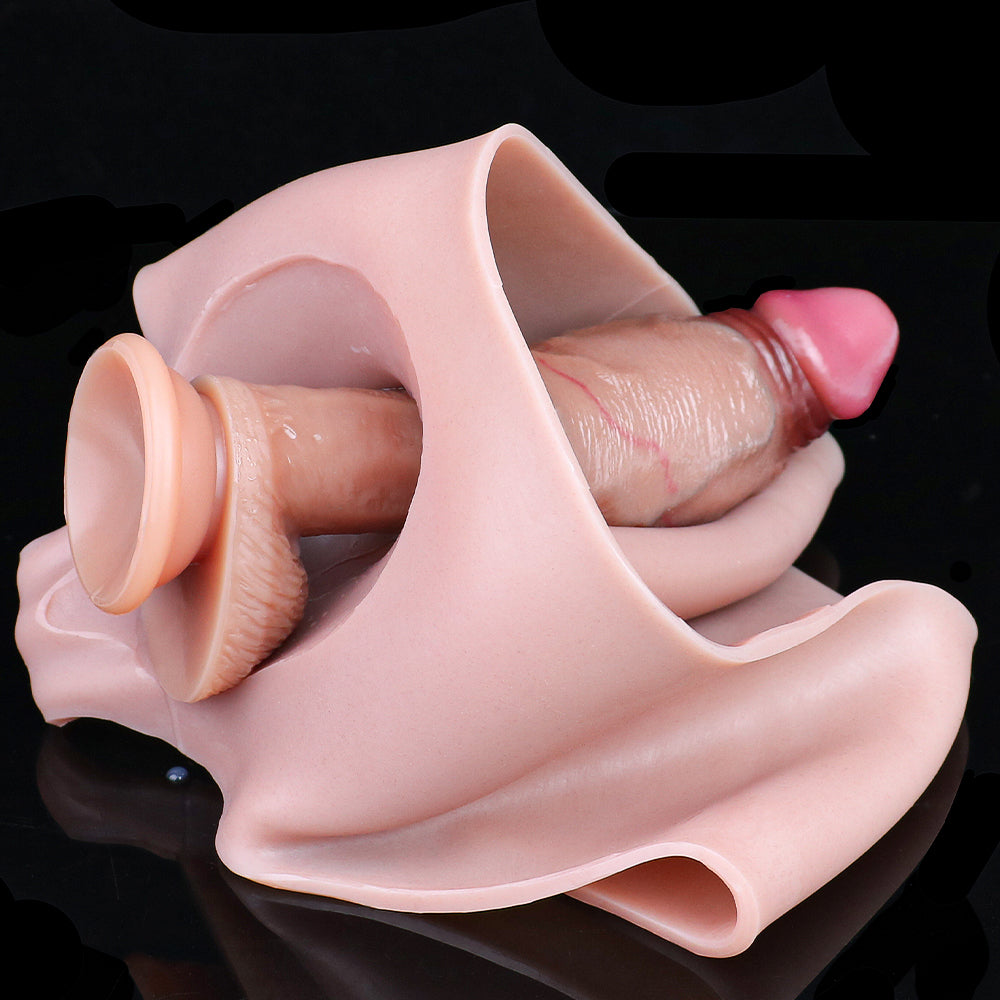 Hands-Free Strap-On Penis Sleeve – Hyper-Realistic Wearable Dildo without Harness | SilikonLust