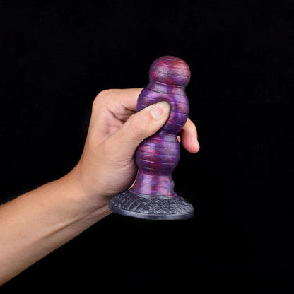 Mystischer Galaxie Fantasy Dildo mit Saugfuß – 3-Stufen Platin-Silikon