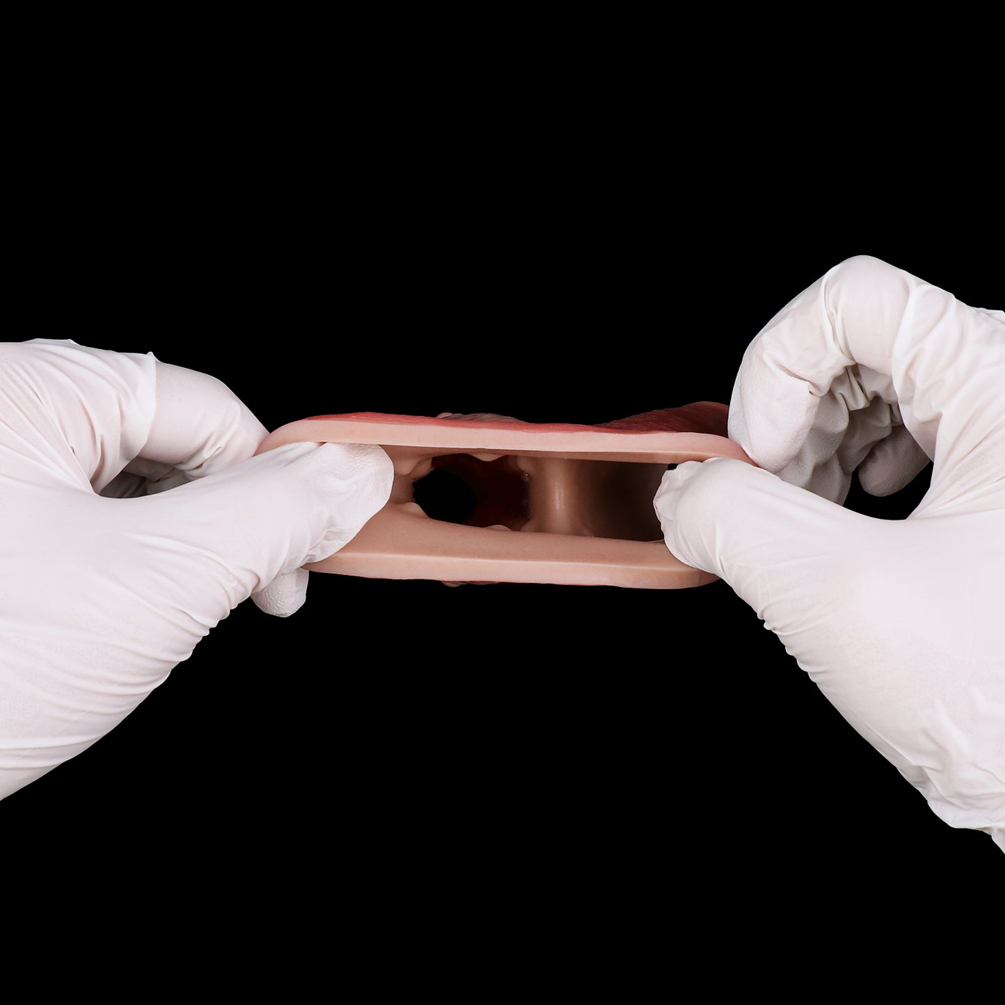 Penis Sleeve Pfirsichrosa – Kugelring, Organisches Faltenrelief & Innennoppen in L/S