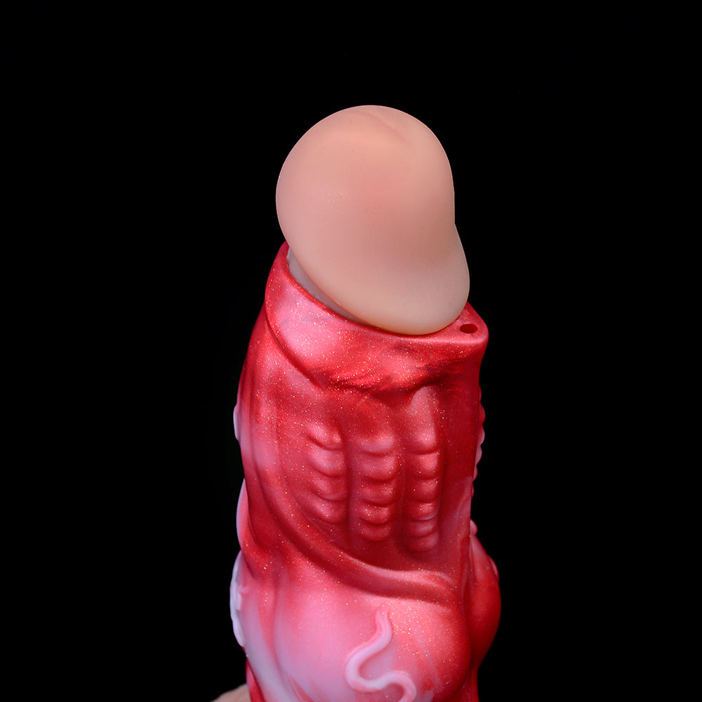 Creature Penis Sleeve with Ejaculation Function - Red