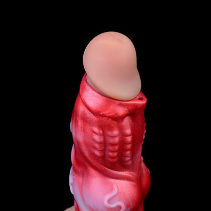 Creature Penis Sleeve with Ejaculation Function - Red