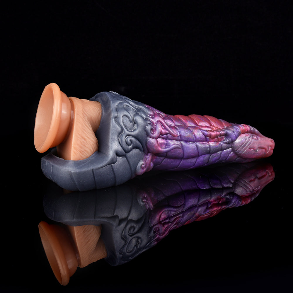 Mythisches Drachen Penis Sleeve in Magic-Lila – Realistische Penishülle für Verlängerung & Verdickung