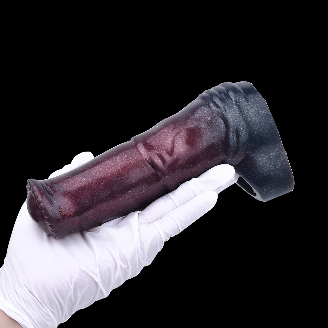 Premium Penis Sleeve mit realistischer Adernstruktur – Lila Schwarz Fantasy Design für natürliche Penis Verlängerung