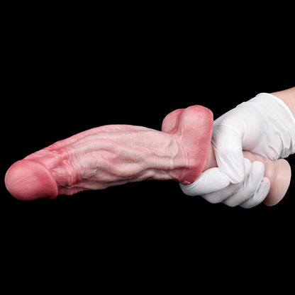Realistischer Silikon Dildo mit Saugnapf – Hautnahes Design, flexible Nutzung & Griff | Penis Dildo aus Platin-Silikon für diskrete intime Momente