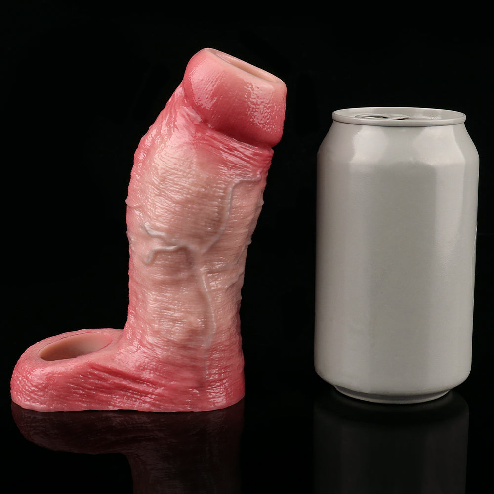 Premium Penis Sleeve mit offener Spitze – Realistischer Penisüberzug & Hodenband für intensiven Hautkontakt und Ausdauer