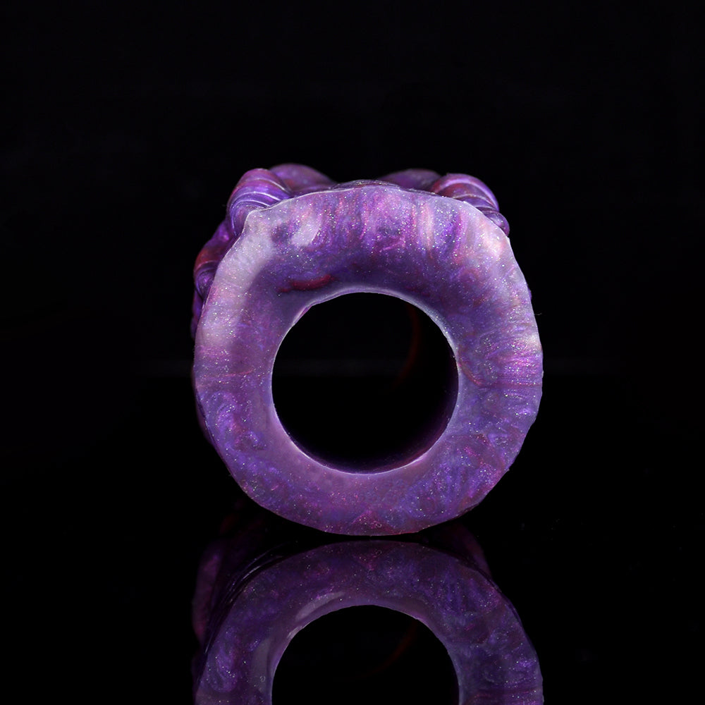 Penishülle Drachenkopf Violett – Aufgerissenes Maul, Schuppentextur & 3 Größen
