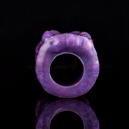 Penishülle Drachenkopf Violett – Aufgerissenes Maul, Schuppentextur & 3 Größen