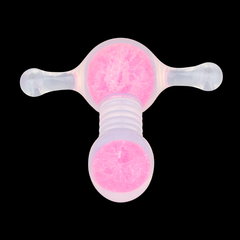 Kristall-Kugel Ball Gag | Platinum Silicone Crystal Mouth Gag mit Crushed-Ice-Kristallkern