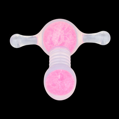 Kristall-Kugel Ball Gag | Platinum Silicone Crystal Mouth Gag mit Crushed-Ice-Kristallkern