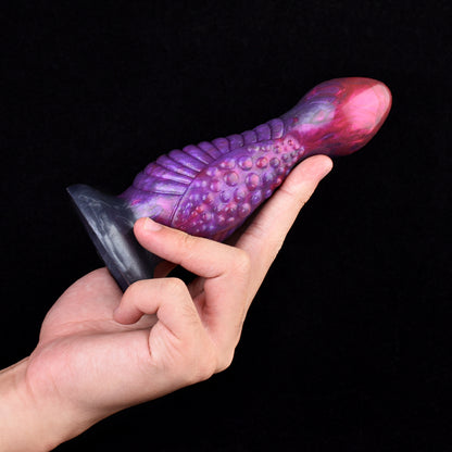 Fantastic Alien Dildo in Nebula Violet – Silicone Beast Wand with Teardrop Apex