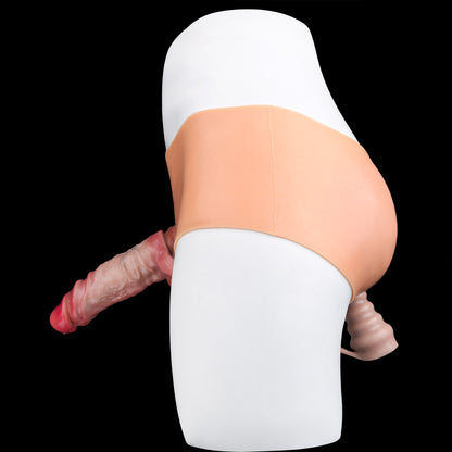 Penis Sleeve mit Butt Plug – Hautfarbenes 2-in-1 Design mit realistischer Struktur und intensiver Stimulation