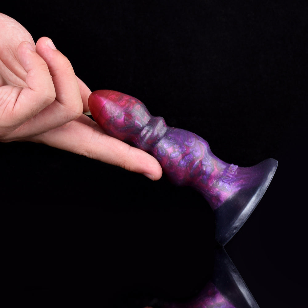 Dual-Use Alien Dildo with Ergonomic Lever Handle – Multifunctional Fantasy Wand in Nebula Violet