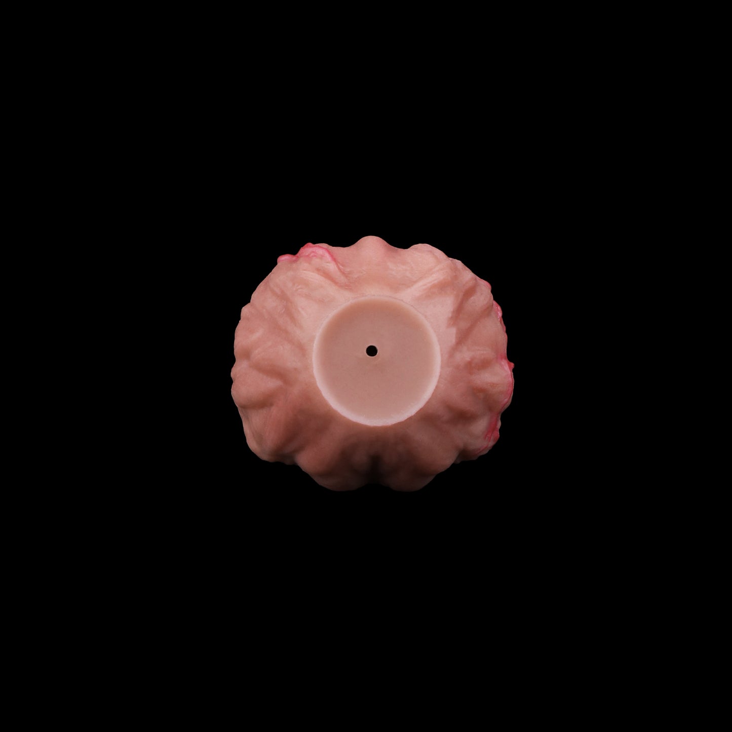 Anatomischer Butt Plug im Hoden-Eichel-Design – Realistisches Platin-Silikon mit BDSM-Zugkette für intensives Anal-Training
