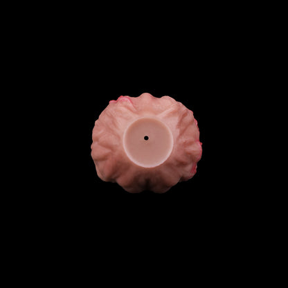 Anatomischer Butt Plug im Hoden-Eichel-Design – Realistisches Platin-Silikon mit BDSM-Zugkette für intensives Anal-Training