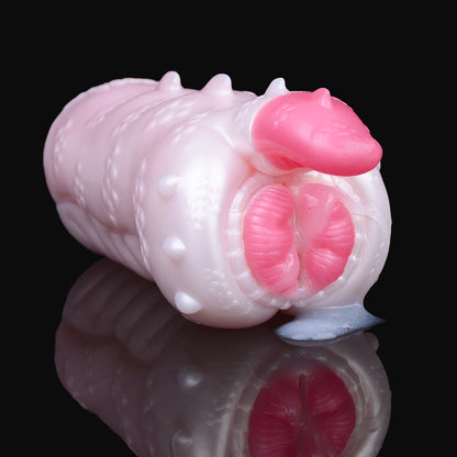 Tight Pocket Pussy Platinum Silicone Fantasy - Realistic Masturbator with Star-Shaped Entrance and Clitoral Stimulator