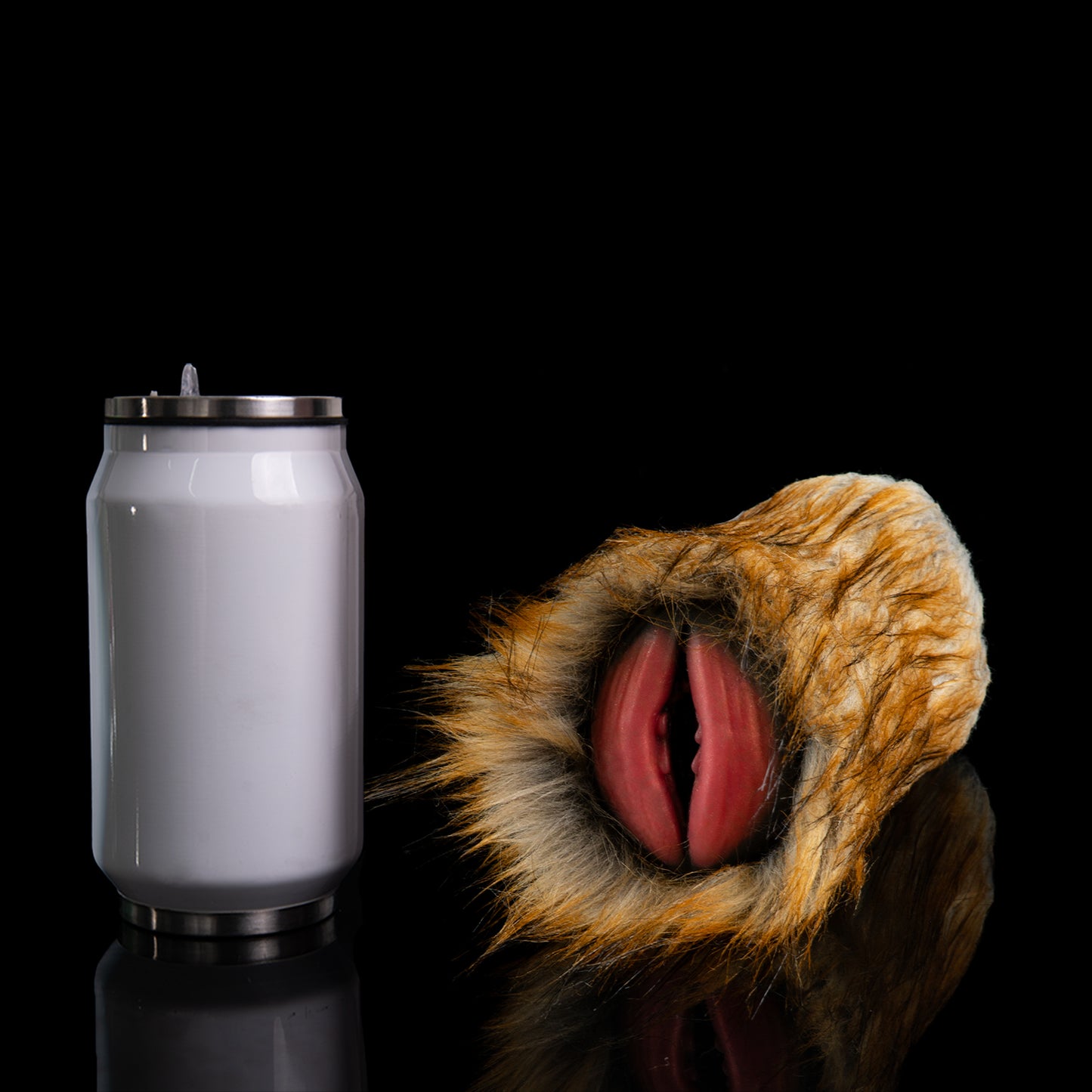 Wild Lioness Masturbator – Realistisches Löwen-Sextoy aus tiefschwarzem Platin-Silikon