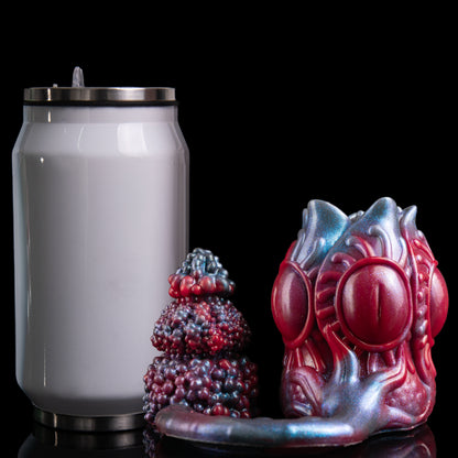 Alien Fantasy Anal Plug – Karmesinrot & Schimmerndes Monster Masturbator-Set mit Noppen für intensives Solo-Play