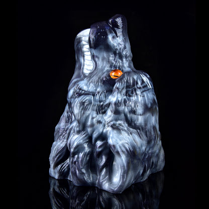 Wolf Sexpuppe Schieferblau – Platin-Silikon, Einzelkanal-Textur & Bernstein-Augen
