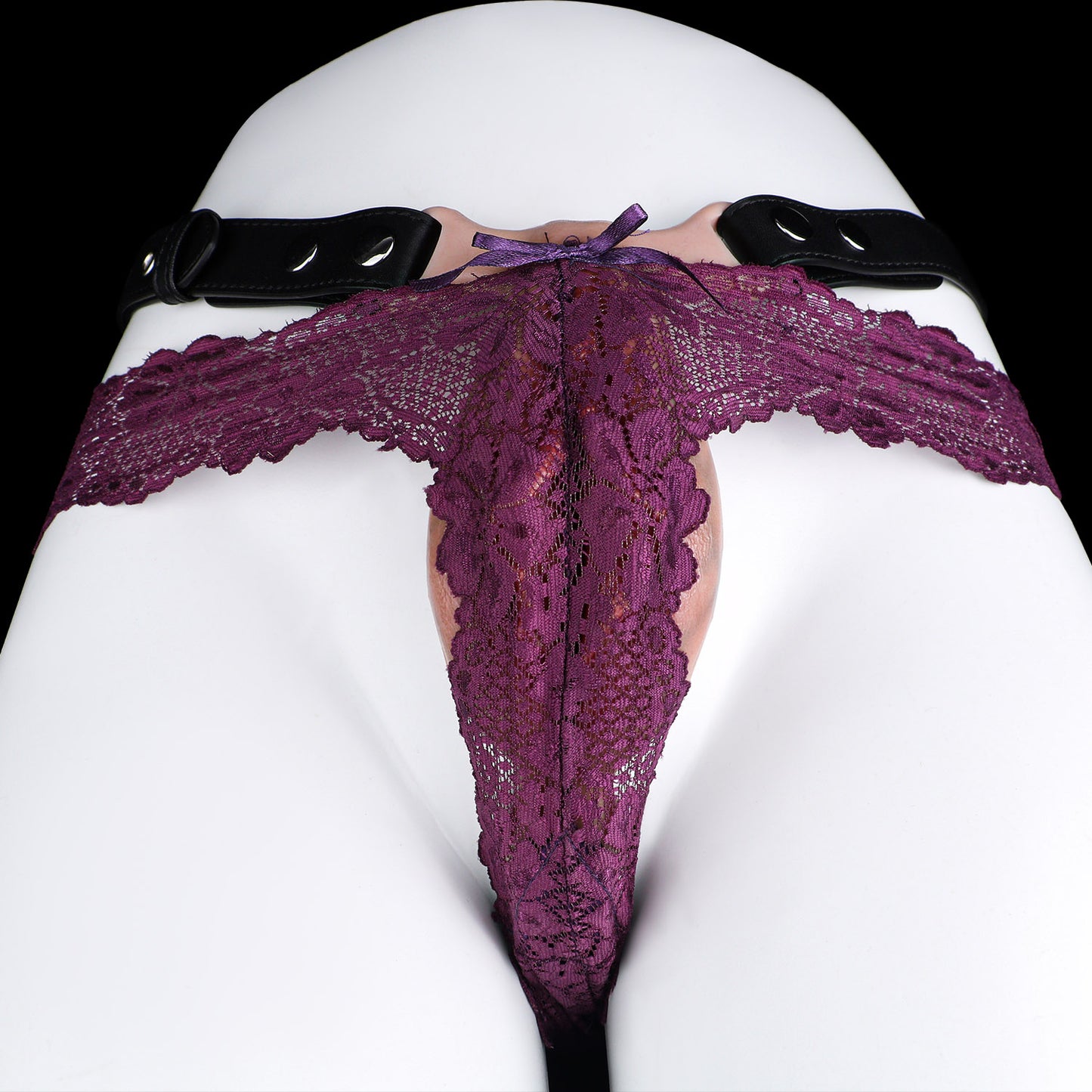 Vagina-Prothese mit Mund-Zungen-Noppe & Vibration – Realistische Vulva, Fernbedienung & Platin-Silikon für Frauen & Paare