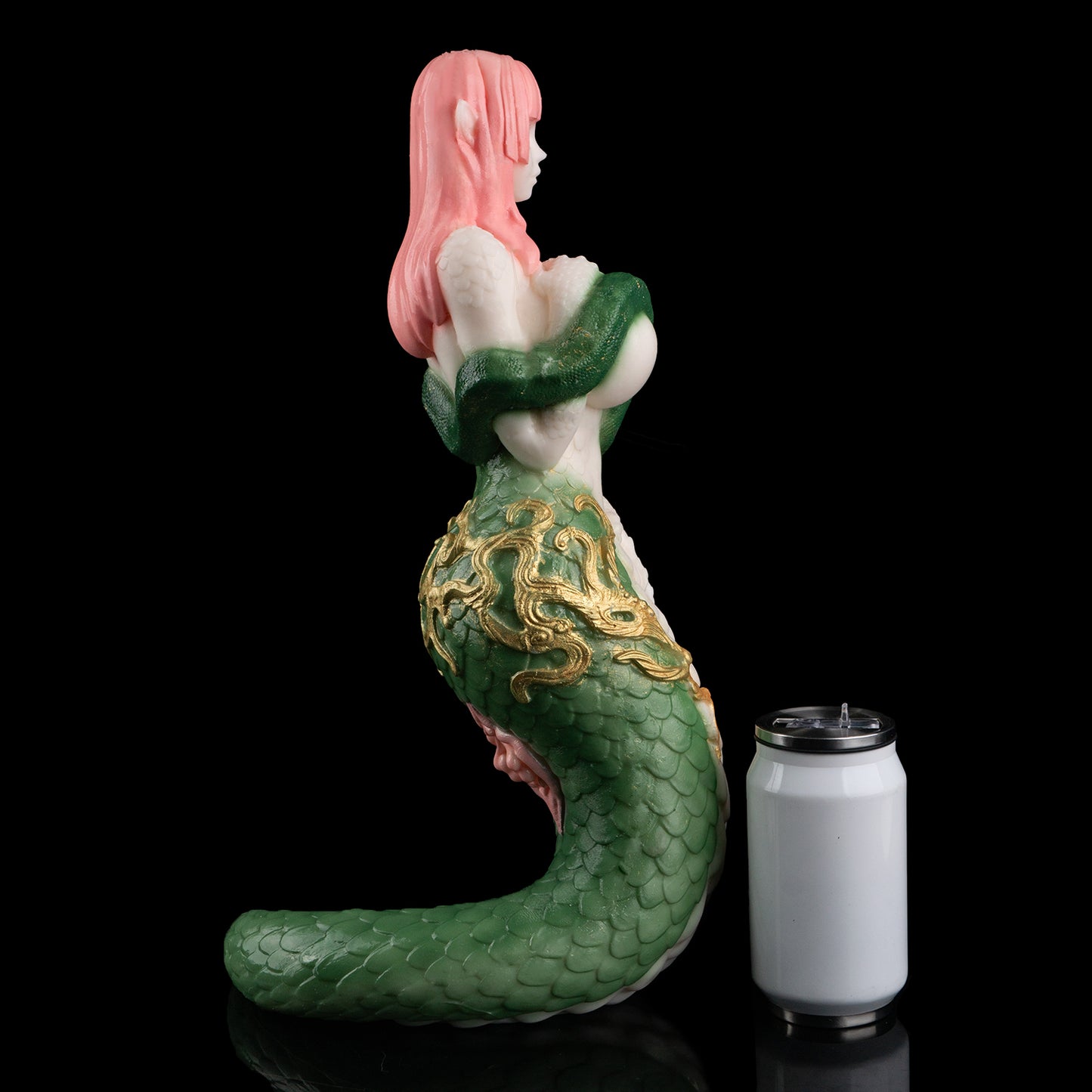 Mystische Lamia-Göttin: Handbemalte Fantasy Sexpuppe mit Schlangenschwanz & Spiralkanal