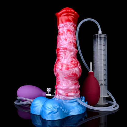 Organischer Feuerwirbel Squirting Dildo - Aufblasbarer Doppelknot Muskelstrang Menschliche Eichel for Progressive Doppeldehnung