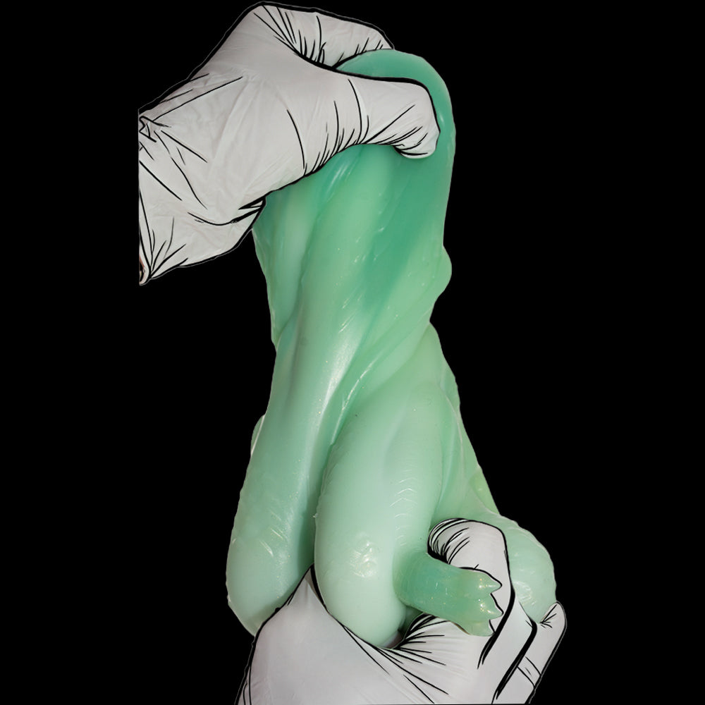 Sexpuppen Torso: Umschlungene Drachen-Schwestern – Jadegrüner Doppel-Tunnel Masturbator